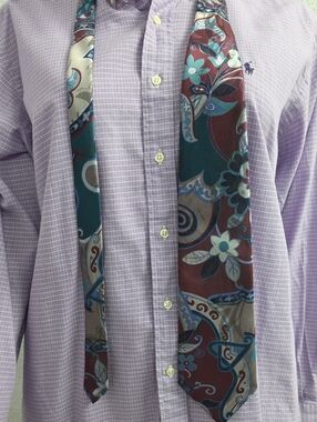 Wembley Vintage 90s Art Nouveau Floral Tie USA